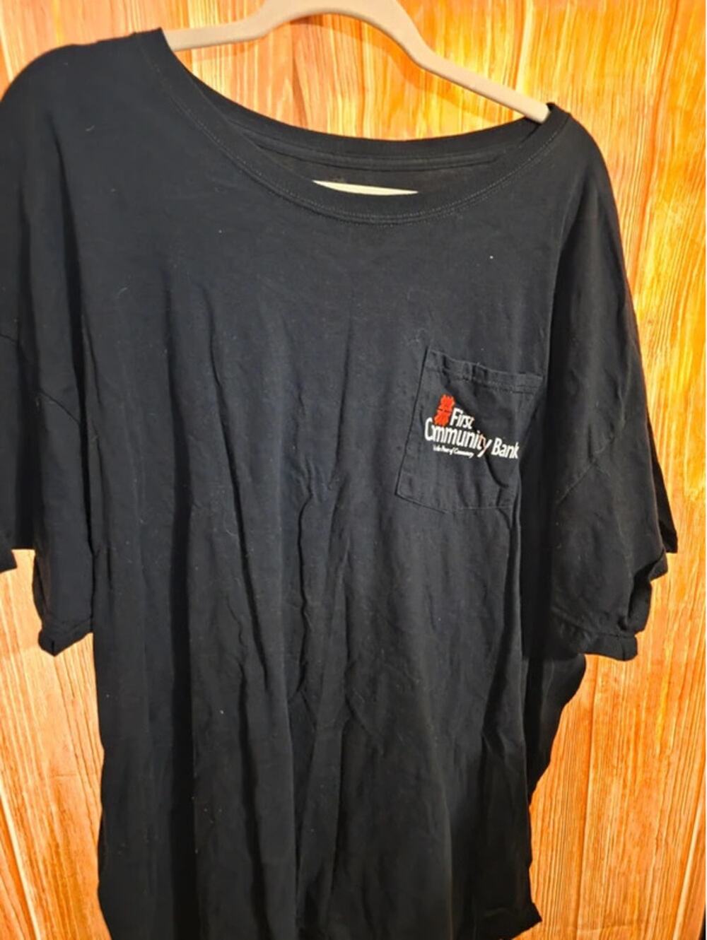 Fruit of the Loom Black Short Sleeve Pocket T-Shirt Cotton Crewneck Tee 3XL